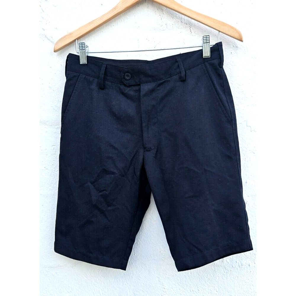 Bugatchi Mens Shorts 30 Black Flat Front Pockets Casual Walking Chino Preppy‎